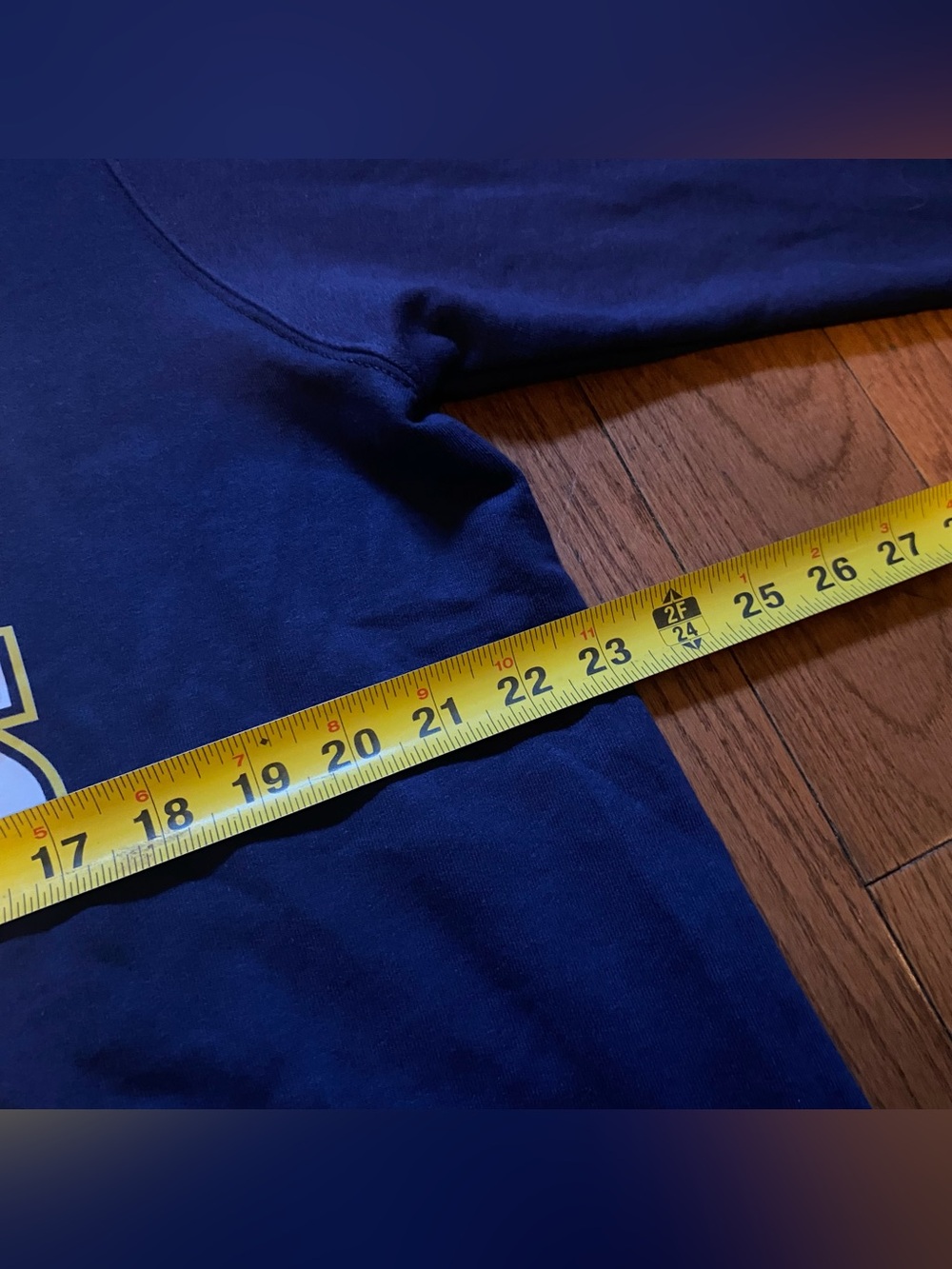 Port and Company Navy Blue and Yellow 'National Champions' Crewneck Sweatshirt - Picture 5 of 5